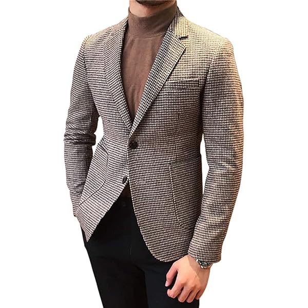 quui houndstooth over jacket【brown】 quui houndstooth over jacket【brown】 Brown Regular Brushed Patch